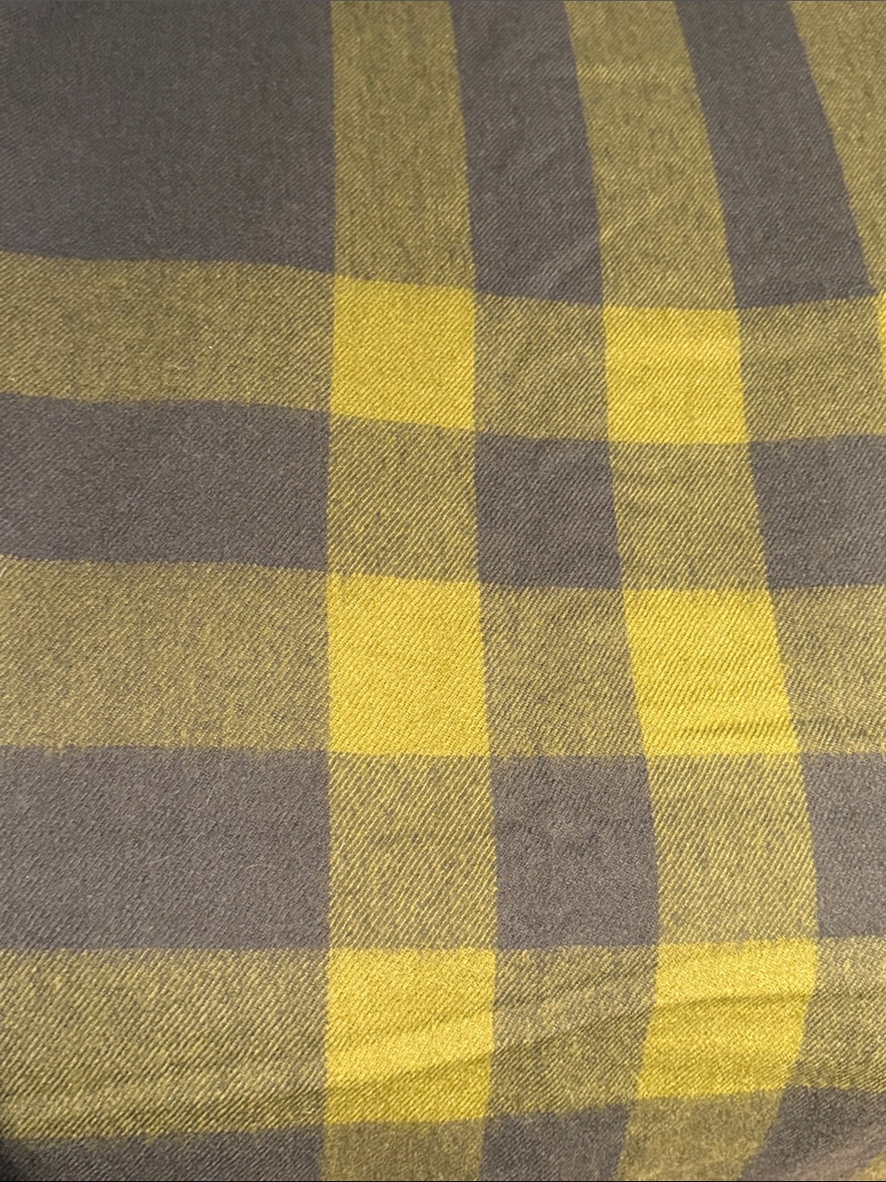 Burberry Olive Green Plaid Scarf